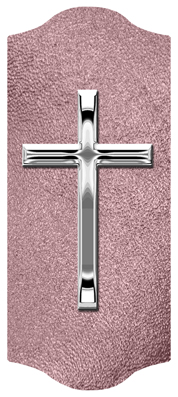 DARAY-C-510-SL-SH-OR Silver Single Cross Shimmer Orchid